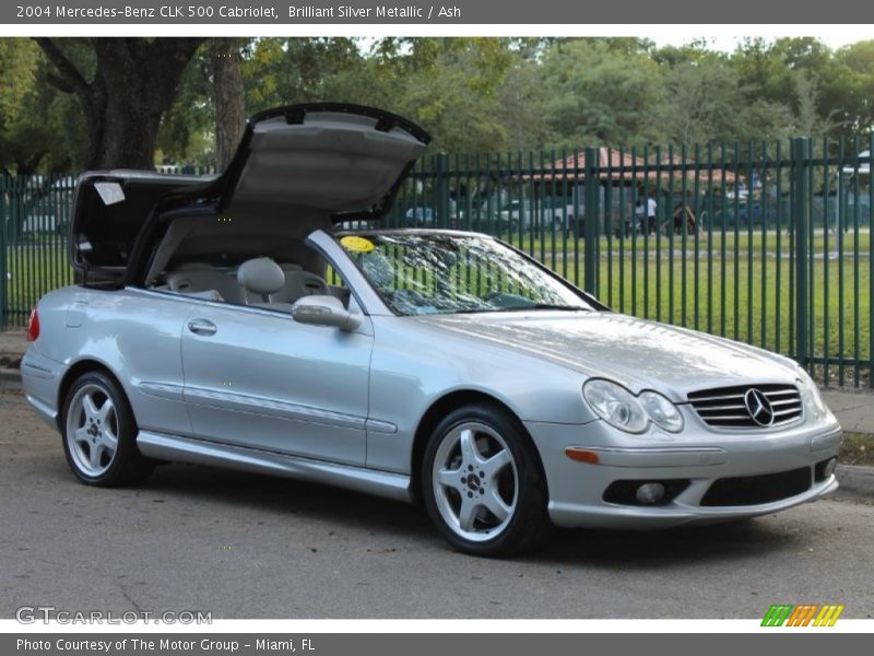 Brilliant Silver Metallic / Ash 2004 Mercedes-Benz CLK 500 Cabriolet