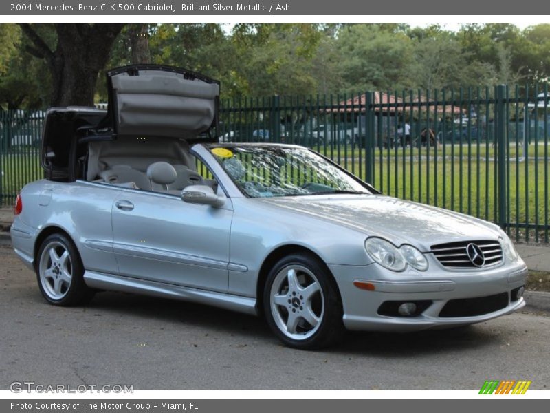 Brilliant Silver Metallic / Ash 2004 Mercedes-Benz CLK 500 Cabriolet