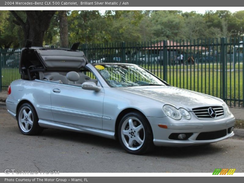 Brilliant Silver Metallic / Ash 2004 Mercedes-Benz CLK 500 Cabriolet