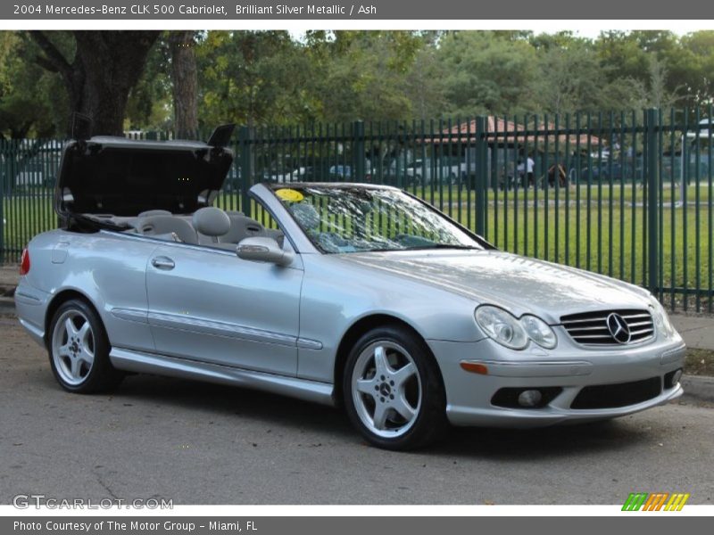 Brilliant Silver Metallic / Ash 2004 Mercedes-Benz CLK 500 Cabriolet