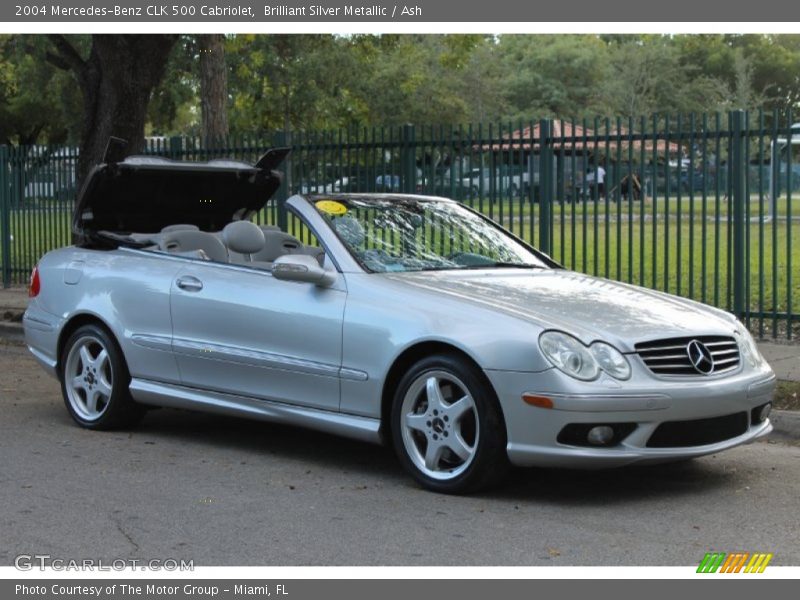 Brilliant Silver Metallic / Ash 2004 Mercedes-Benz CLK 500 Cabriolet