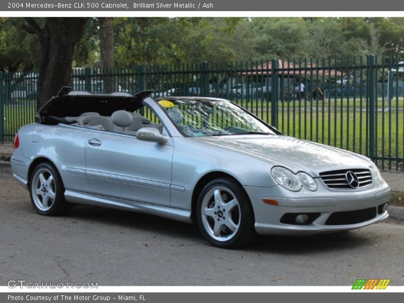 Brilliant Silver Metallic / Ash 2004 Mercedes-Benz CLK 500 Cabriolet