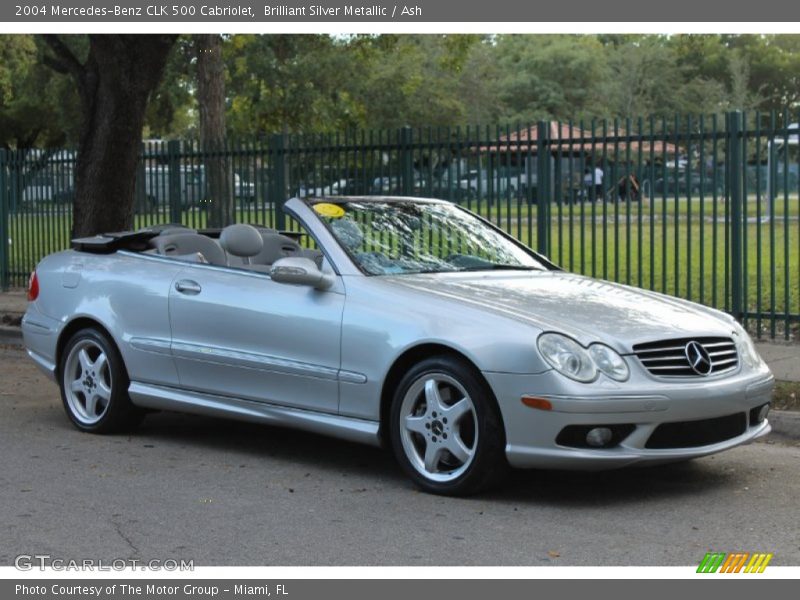 Brilliant Silver Metallic / Ash 2004 Mercedes-Benz CLK 500 Cabriolet