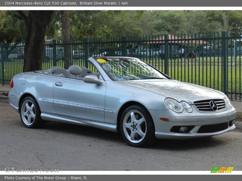 Brilliant Silver Metallic / Ash 2004 Mercedes-Benz CLK 500 Cabriolet