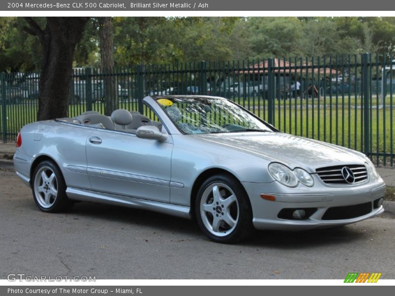 Brilliant Silver Metallic / Ash 2004 Mercedes-Benz CLK 500 Cabriolet