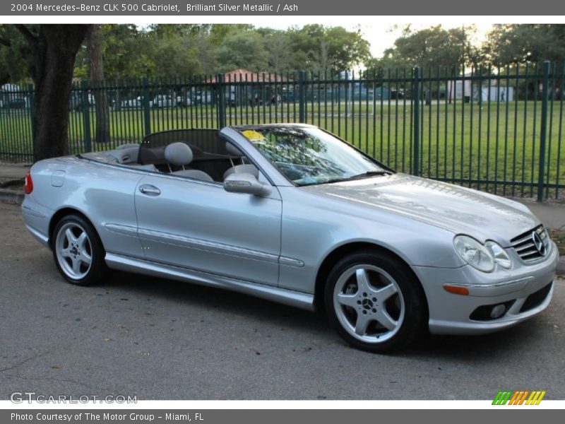 Brilliant Silver Metallic / Ash 2004 Mercedes-Benz CLK 500 Cabriolet