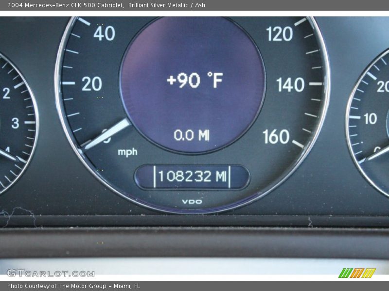 Brilliant Silver Metallic / Ash 2004 Mercedes-Benz CLK 500 Cabriolet