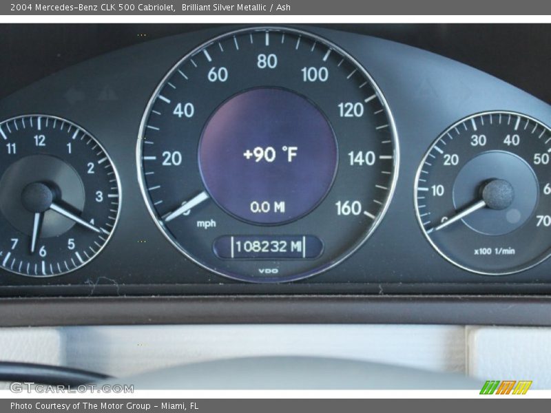 Brilliant Silver Metallic / Ash 2004 Mercedes-Benz CLK 500 Cabriolet