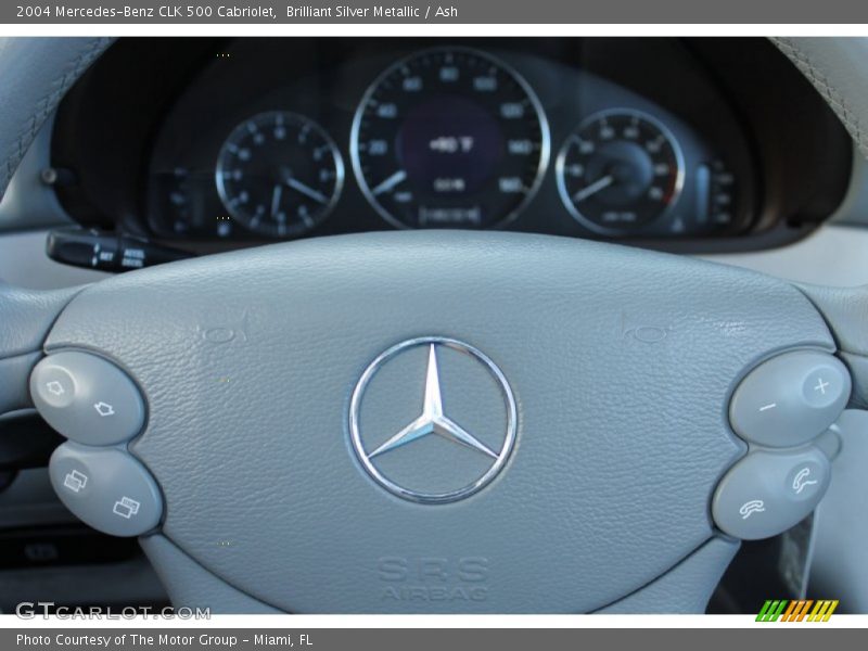 Brilliant Silver Metallic / Ash 2004 Mercedes-Benz CLK 500 Cabriolet