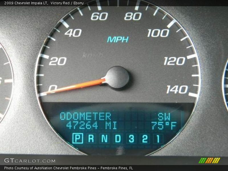 Victory Red / Ebony 2009 Chevrolet Impala LT