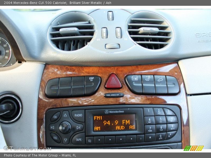 Brilliant Silver Metallic / Ash 2004 Mercedes-Benz CLK 500 Cabriolet