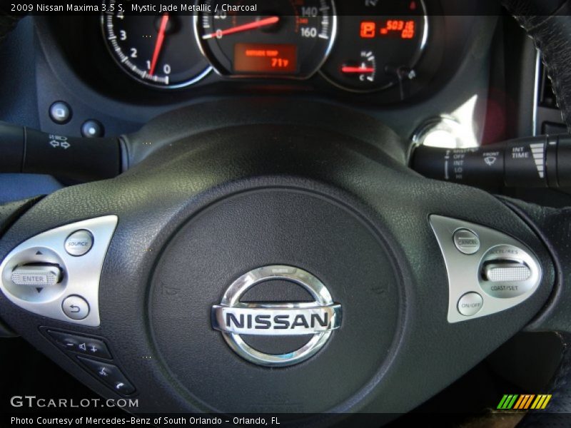 Mystic Jade Metallic / Charcoal 2009 Nissan Maxima 3.5 S