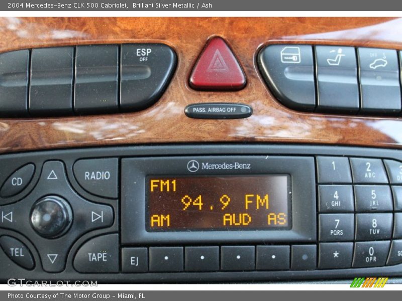 Brilliant Silver Metallic / Ash 2004 Mercedes-Benz CLK 500 Cabriolet