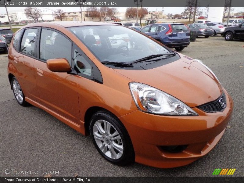 Orange Revolution Metallic / Sport Black 2011 Honda Fit Sport