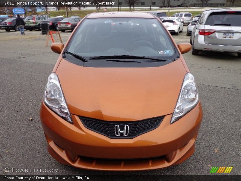 Orange Revolution Metallic / Sport Black 2011 Honda Fit Sport