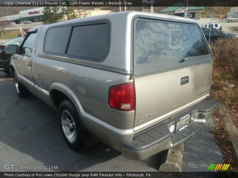 Light Pewter Metallic / Medium Gray 2002 Chevrolet S10 LS Regular Cab