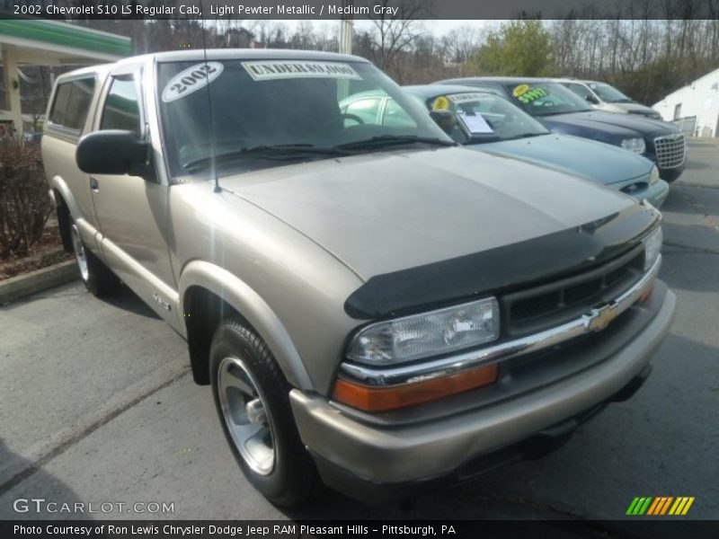 Light Pewter Metallic / Medium Gray 2002 Chevrolet S10 LS Regular Cab