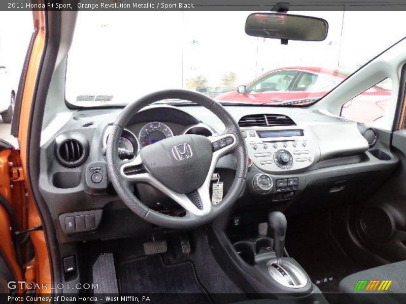 Orange Revolution Metallic / Sport Black 2011 Honda Fit Sport