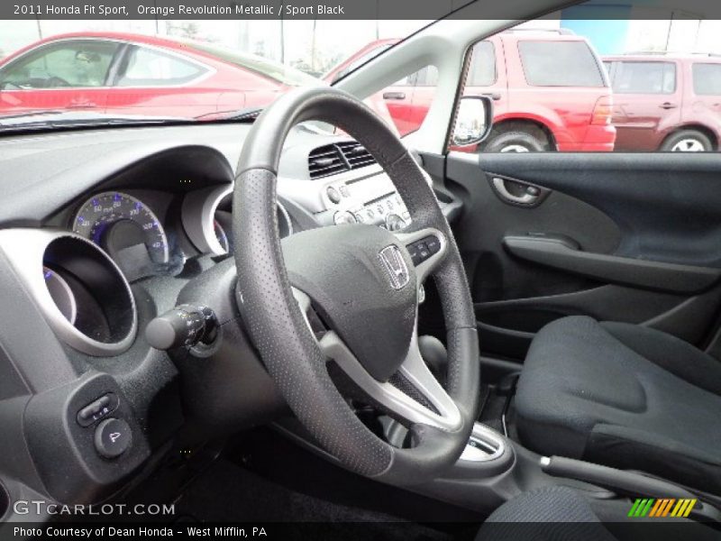 Orange Revolution Metallic / Sport Black 2011 Honda Fit Sport