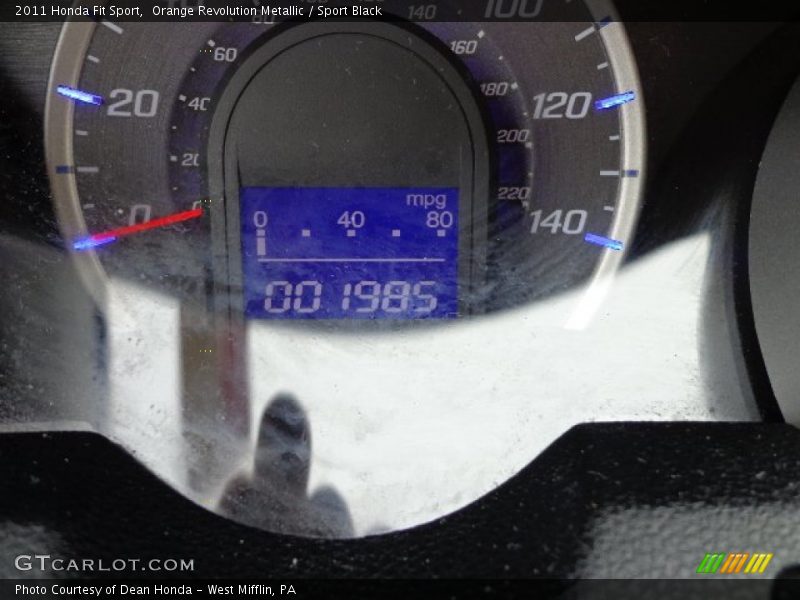 Orange Revolution Metallic / Sport Black 2011 Honda Fit Sport