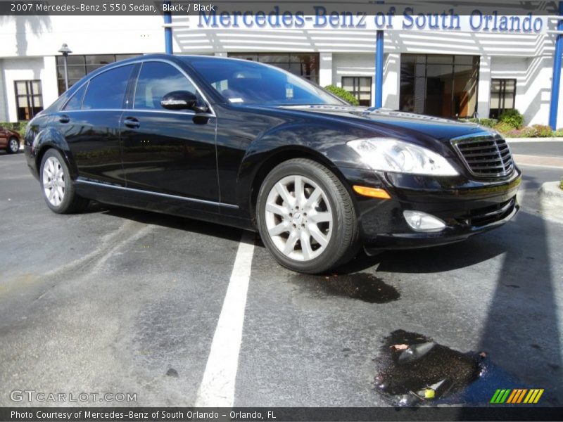 Black / Black 2007 Mercedes-Benz S 550 Sedan