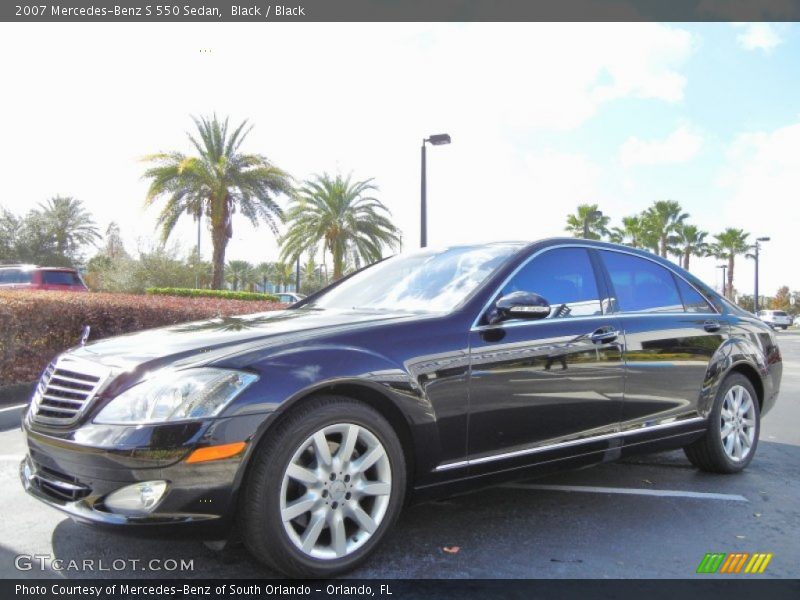 Black / Black 2007 Mercedes-Benz S 550 Sedan