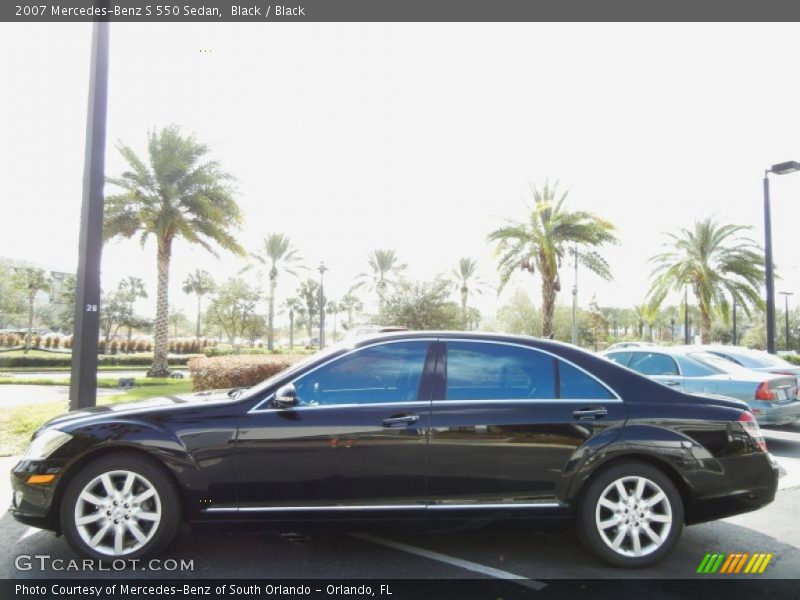 Black / Black 2007 Mercedes-Benz S 550 Sedan