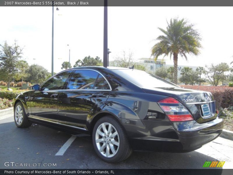 Black / Black 2007 Mercedes-Benz S 550 Sedan