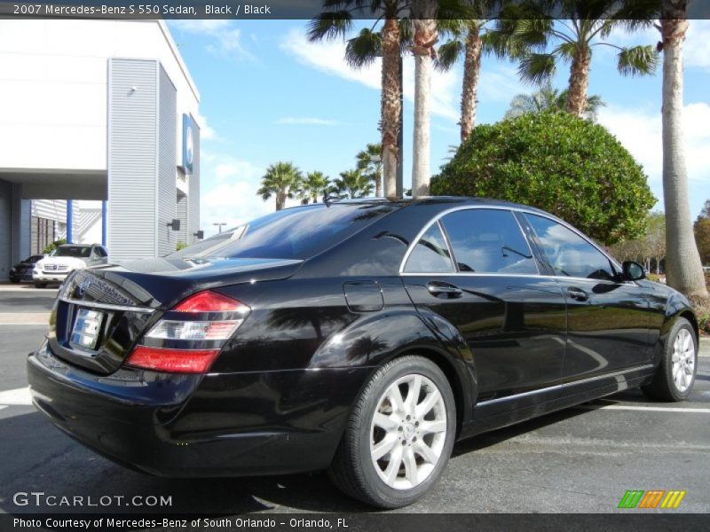 Black / Black 2007 Mercedes-Benz S 550 Sedan