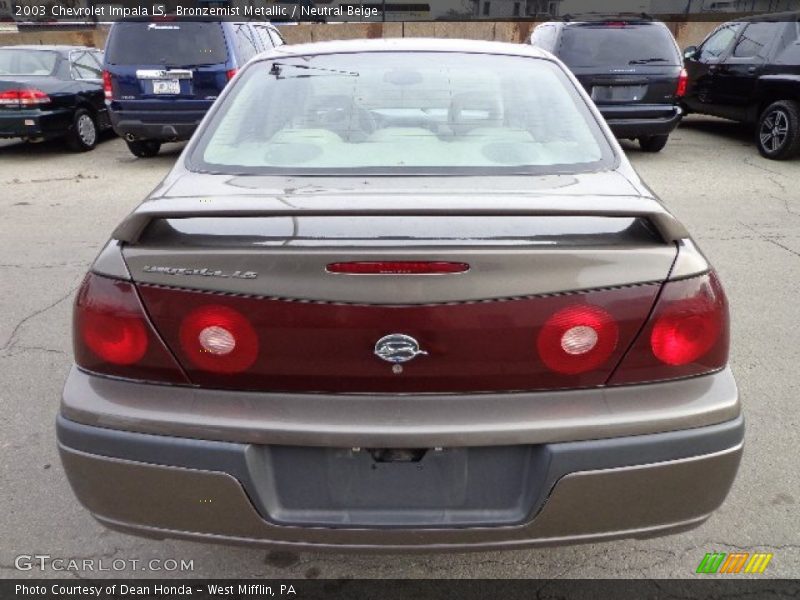 Bronzemist Metallic / Neutral Beige 2003 Chevrolet Impala LS