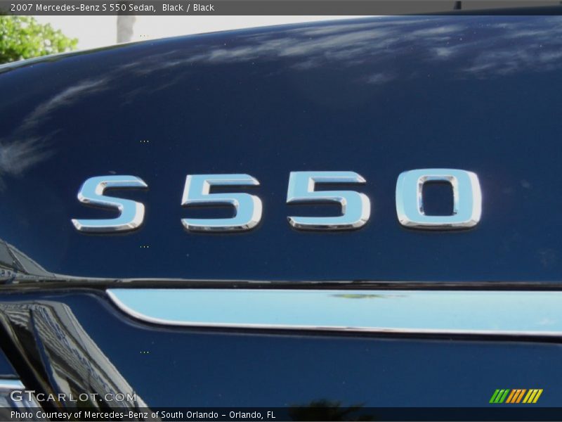 Black / Black 2007 Mercedes-Benz S 550 Sedan