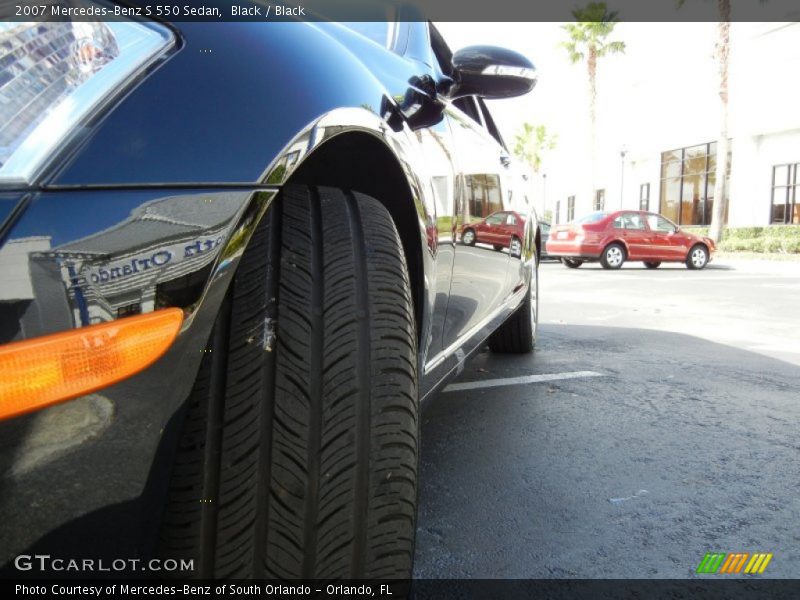 Black / Black 2007 Mercedes-Benz S 550 Sedan