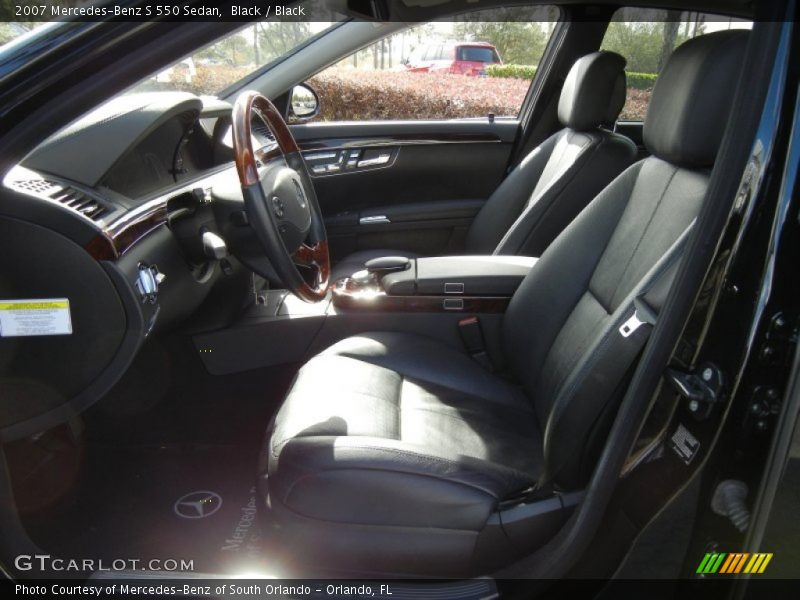 Black / Black 2007 Mercedes-Benz S 550 Sedan