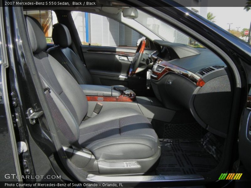 Black / Black 2007 Mercedes-Benz S 550 Sedan