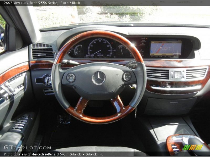 Black / Black 2007 Mercedes-Benz S 550 Sedan