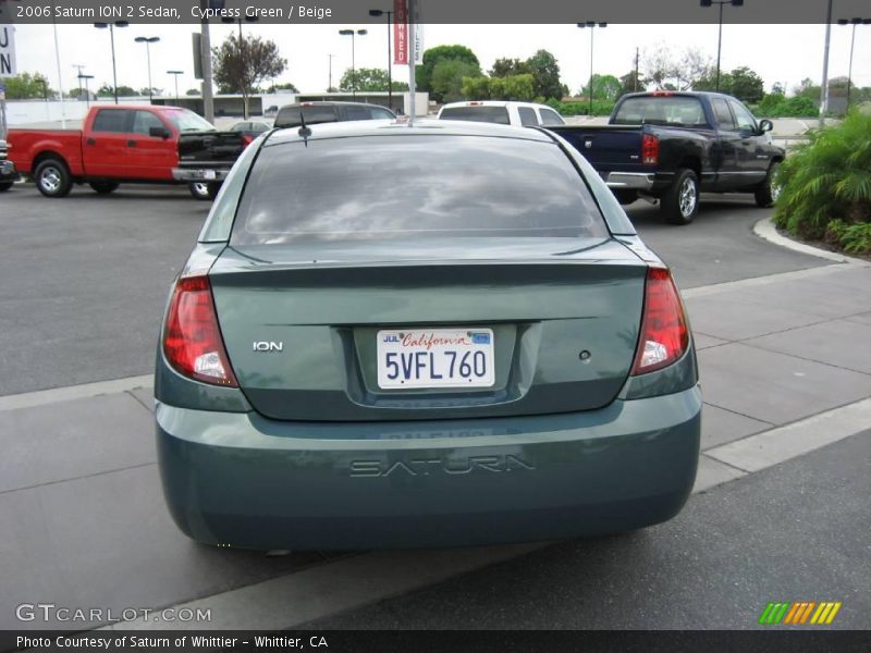 Cypress Green / Beige 2006 Saturn ION 2 Sedan