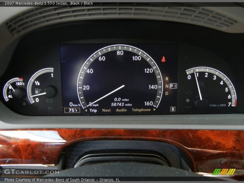 Black / Black 2007 Mercedes-Benz S 550 Sedan