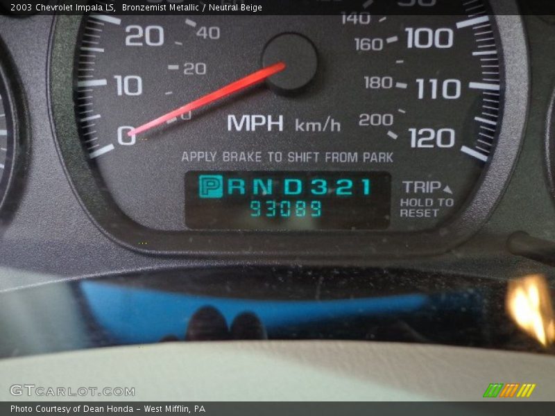 Bronzemist Metallic / Neutral Beige 2003 Chevrolet Impala LS
