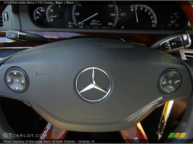 Black / Black 2007 Mercedes-Benz S 550 Sedan