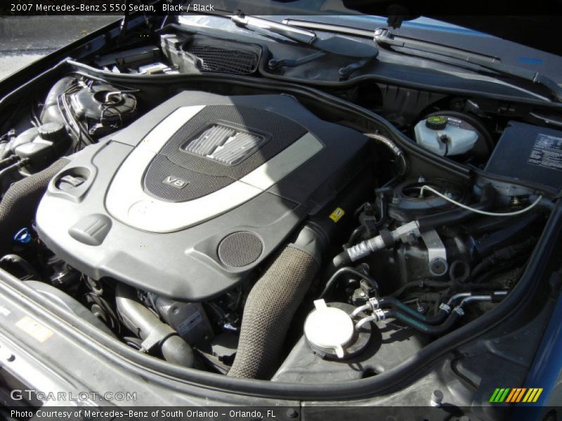 Black / Black 2007 Mercedes-Benz S 550 Sedan