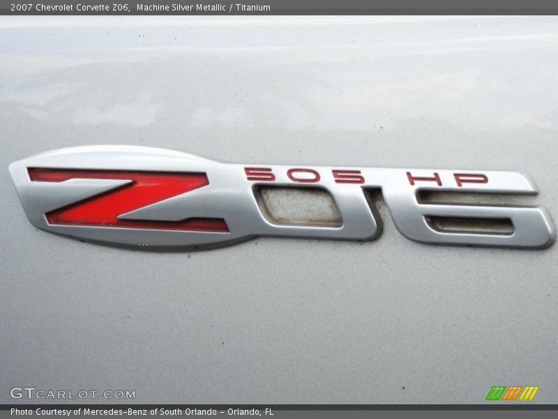 Machine Silver Metallic / Titanium 2007 Chevrolet Corvette Z06