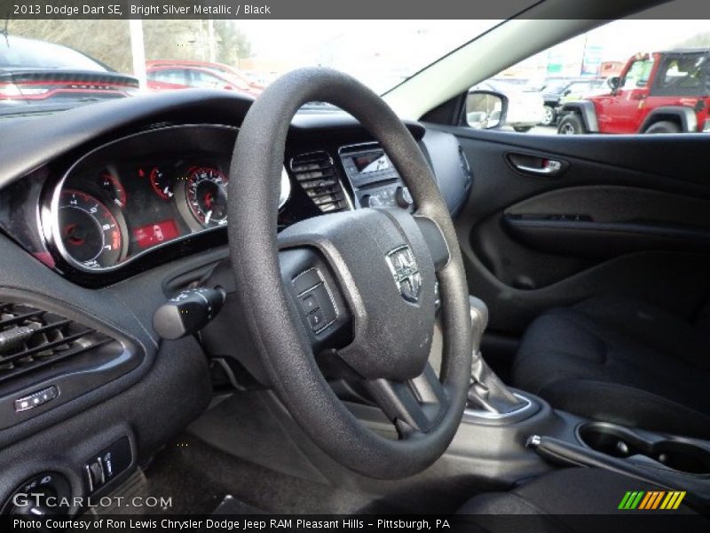 Bright Silver Metallic / Black 2013 Dodge Dart SE