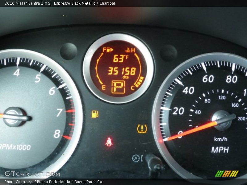 Espresso Black Metallic / Charcoal 2010 Nissan Sentra 2.0 S