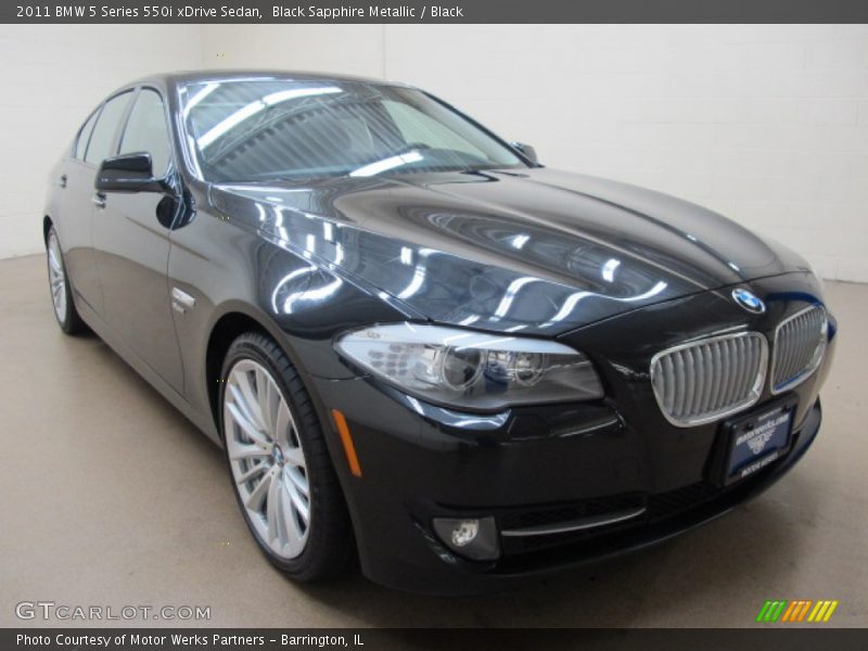Front 3/4 View of 2011 5 Series 550i xDrive Sedan