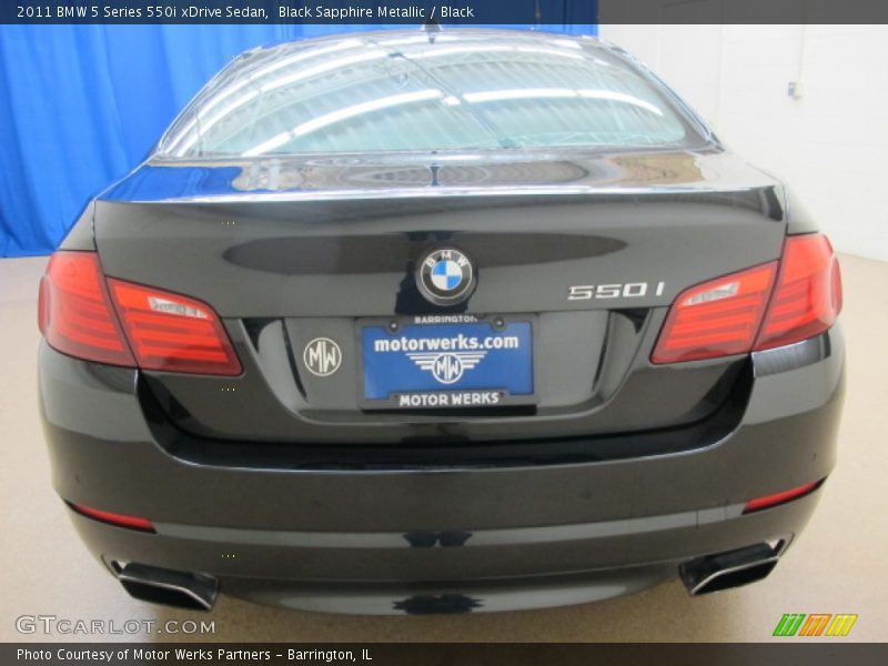 Black Sapphire Metallic / Black 2011 BMW 5 Series 550i xDrive Sedan