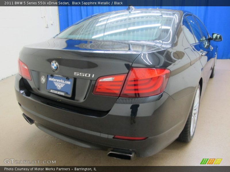 Black Sapphire Metallic / Black 2011 BMW 5 Series 550i xDrive Sedan