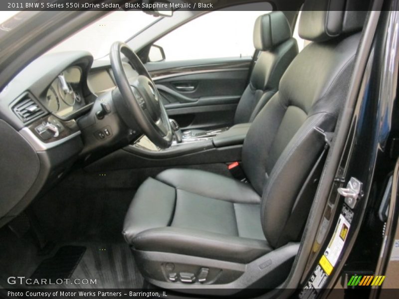 Front Seat of 2011 5 Series 550i xDrive Sedan