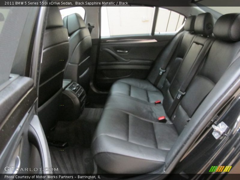 Rear Seat of 2011 5 Series 550i xDrive Sedan