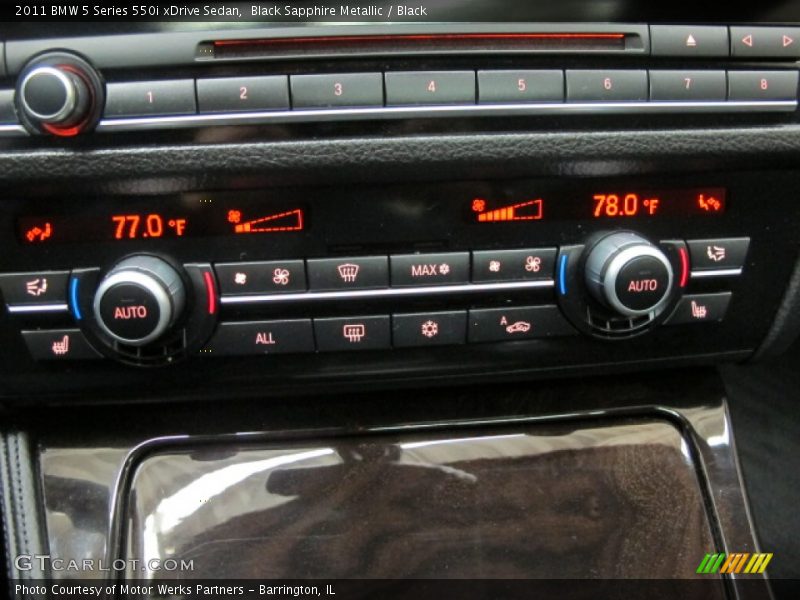Controls of 2011 5 Series 550i xDrive Sedan