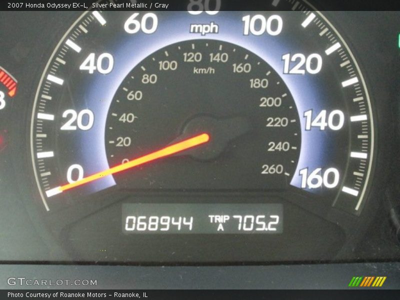 Silver Pearl Metallic / Gray 2007 Honda Odyssey EX-L